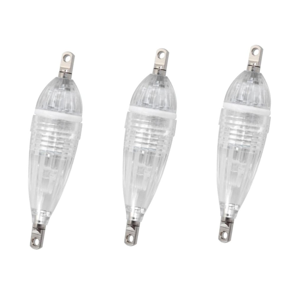 KOMBIUDA 3pcs Underwater Fishing Light Lure Fish Finding System Lure Fresh Water Fishing White Light
