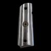 Stainless Steel 1911 Full-Size Grips with 24K Gold Medallions, Round Top, Ambi Cut-Add Your Personal Initials .45ACP (Right Side Grip Letter C) view 1