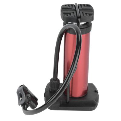 Bicycle Foot Pump, Portable Mini High Pressure Floor Pump, Tyre Air Pump (Red)