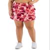 Ideology Plus Size Tie Dye Tiered Flounce Skort Pink Shock 3X view 1