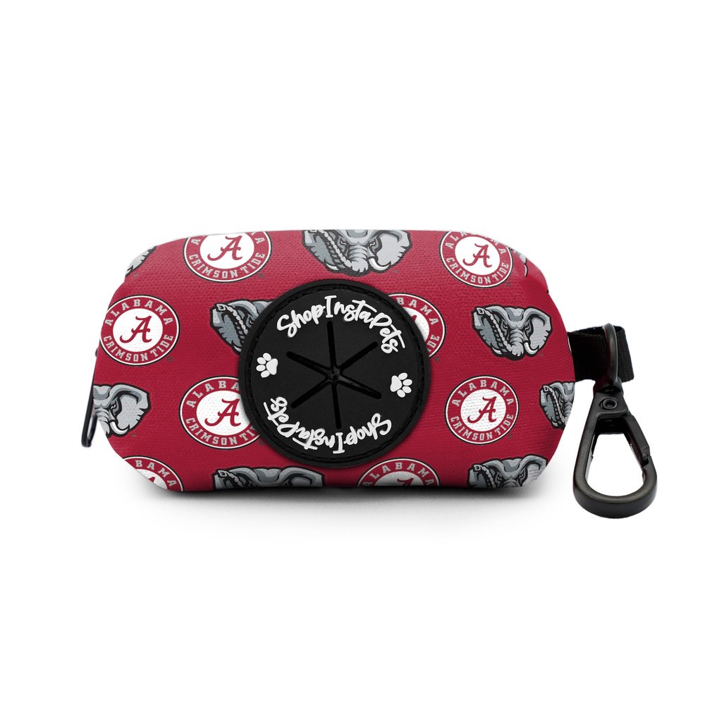 Alabama Crimson Tide Custom Handmade Adjustable Nylon Collars and Leashes (Poop Bag Holder)