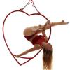 Aerial Hoop, Lyra Hoop, Heart Shape Spinning Yoga Hoop Complete Lyra Aerial Hoop Kit -Aerial Rings Acrobatics Equipment view 1