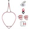 Aerial Hoop, Lyra Hoop, Heart Shape Spinning Yoga Hoop Complete Lyra Aerial Hoop Kit -Aerial Rings Acrobatics Equipment view 3