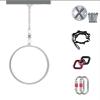 Lyra Hoop Aerial Hoop Set, Complete Aerial Ring Set for Beginners Professionals with Fixing Plate, Easy to Install(Size:90cm(35.5in),Color:2.5cm) view 2