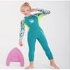 Kids Girls Wetsuit Full Body Neoprene Thermal Swimsuit 2.5MM for Toddler Youth Children Teen Long Sleeve One Piece Sun Protection for Water Sports Child Scuba Diving Surf Suit (Green,Large) view 3