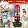 Inflatable Punching Bag for Kids, 65 Inch Kids Punching Bag with Gloves for Boys & Girls, Kicking Bag Boxing Set for Practicing Karate, Taekwondo, MMA (Ninja Dog) view 3
