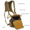 AMHEH Binocular Harness Hunting Chest Pack - Silent Anti Glare Bino Bag with Rangefinder Pouch and Magnetic Flap, Also for Birding, Hiking, Fits Up to 56 Inches Chests (Camo) view 4