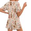 Reanaysto Highland Cow Pajama Shorts Set for Women Pajamas Set Short Sleeve Top and Pant with Pockets Casual Loungewear 2 Piece Outfits Woman Sleepwear Pj Lounge Pullover Nightwear view 2