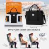 Spirit Airlines Personal Item Bag 18x14x8 Foldie Travel Duffel Bag Expandable Gym Sport Tote Foldable Carry On Overnight Waterproof Weekender Luggage Weekend Bags Airplanes Eessentials Women Men,Black view 4