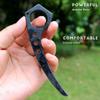WHWUE Fixed Blade Karambit Knife, Carbon Fiber Tactical EDC Tool, Combat Pocket Trainer Tool, No Cutting Edge, for Practice Training and Play (Carbon Fiber Marbling) view 3