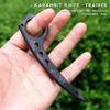 WHWUE Fixed Blade Karambit Knife, Carbon Fiber Tactical EDC Tool, Combat Pocket Trainer Tool, No Cutting Edge, for Practice Training and Play (Carbon Fiber Marbling) view 4