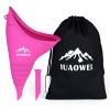 IUAOWEI Female Urination Device, Reusable Silicone Female Urinal, Pee Funnel for Women, for Travel, Camping, Boating, Outdoor, Hiking (Rose red) view 1