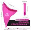 IUAOWEI Female Urination Device, Reusable Silicone Female Urinal, Pee Funnel for Women, for Travel, Camping, Boating, Outdoor, Hiking (Rose red) view 2