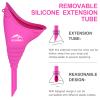 IUAOWEI Female Urination Device, Reusable Silicone Female Urinal, Pee Funnel for Women, for Travel, Camping, Boating, Outdoor, Hiking (Rose red) view 3