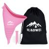 IUAOWEI Female Urination Device, Reusable Silicone Female Urinal, Pee Funnel for Women, for Travel, Camping, Boating, Outdoor, Hiking (Pink) view 1
