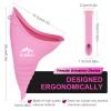 IUAOWEI Female Urination Device, Reusable Silicone Female Urinal, Pee Funnel for Women, for Travel, Camping, Boating, Outdoor, Hiking (Pink) view 2