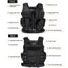 VPZenar Airsoft Tactical Vest with Mesh, Detachable Holster and Belt, Black, Lightweight, Sports Training Plate, Includes Cap, Gloves, Balaclava view 4