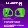 Left Hand - Launchpad Baseball Thumb Guard and Swing Trainer, Unique Bat-Shaped Channel, Protects Against Bat Sting, Improves Grip and Control, for Youth and Pro Hitters (Green) view 2