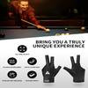 AsbaSweet Elastic Lycra 3-Finger Billiard Gloves - Breathable Snooker Cue Sport Gloves with Durable Silicone, Popular Pool Glove for Men & Women Shooters (Black, Large, Left) view 2