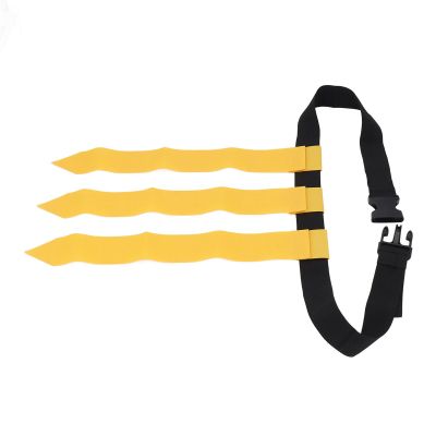 SPYMINNPOO Adjustable Flag Football Belt, 3 Flags on 1 Belt, Score Easily, for Kids Youth Adults Training Games, Activities (Yellow)