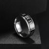 King Will 8mm Silver Black Mens Wedding Ring Tungsten Carbide Ring for Men Roman Numerals Engraved High Polished Surface Wedding Band Step Edge Comfort Fit Size 8 view 3