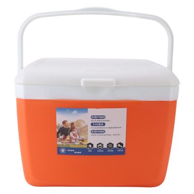 Insulated Portable Cooler with Handle, Portable Ice Chest Box, Camping Cooler, Portable Cooler Cooler Bag for Camping, Tailgating, Beach, Picnic, Groceries, Lunch (Orange)