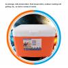 Insulated Portable Cooler with Handle, Portable Ice Chest Box, Camping Cooler, Portable Cooler Cooler Bag for Camping, Tailgating, Beach, Picnic, Groceries, Lunch (Orange) view 3