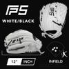 SSK FP5 Fastpitch Softball Glove  Infield - Outfield - Pitcher  11.5-11.75-12-12.25-12.5-12.75-13 Right & Left Hand Throw (White/Black - Basket Web, 12" - Right Hand Throw) view 2