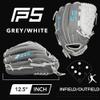 SSK FP5 Fastpitch Softball Glove  Infield - Outfield - Pitcher  11.5-11.75-12-12.25-12.5-12.75-13 Right & Left Hand Throw (Grey/White-Basket Web, 12.5" - Right Hand Throw) view 2