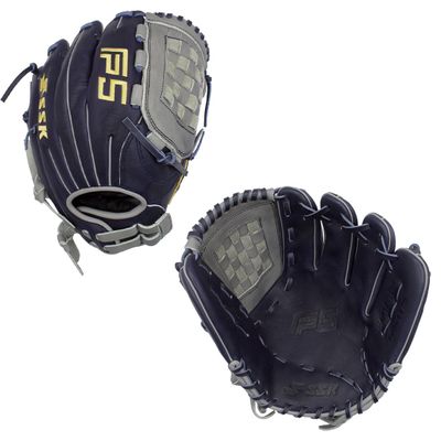 SSK FP5 Fastpitch Softball Glove Infield - Outfield - Pitcher 11.5-11.75-12-12.25-12.5-12.75-13 Right & Left Hand Throw (Navy/Grey - Basket Web, 11.75" - Right Hand Throw)