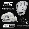 SSK FP5 Fastpitch Softball Glove Infield - Outfield - Pitcher 11.5-11.75-12-12.25-12.5-12.75-13 Right & Left Hand Throw (White/Navy - Laced Basket Web, 12.5" - Right Hand Throw) view 2
