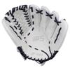 SSK FP5 Fastpitch Softball Glove Infield - Outfield - Pitcher 11.5-11.75-12-12.25-12.5-12.75-13 Right & Left Hand Throw (White/Navy - Laced Basket Web, 12.5" - Right Hand Throw) view 4
