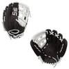 SSK FP5 Fastpitch Softball Glove Infield - Outfield - Pitcher 11.5-11.75-12-12.25-12.5-12.75-13 Right & Left Hand Throw (Black/White - H Web, 12" - Right Hand Throw) view 1