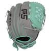 SSK FP5 Fastpitch Softball Glove  Infield - Outfield - Pitcher  11.5-11.75-12-12.25-12.5-12.75-13 Right & Left Hand Throw (Grey/Mint - Basket Web, 11.5" - Left Hand Throw) view 4