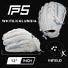 SSK FP5 Fastpitch Softball Glove  Infield - Outfield - Pitcher  11.5-11.75-12-12.25-12.5-12.75-13 Right & Left Hand Throw (White/Columbia - Laced Basket Web, 12" - Right Hand Throw) view 2