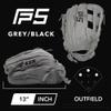 SSK FP5 Fastpitch Softball Glove Infield - Outfield - Pitcher 11.5-11.75-12-12.25-12.5-12.75-13 Right & Left Hand Throw (Grey-H Web, 13" - Right Hand Throw) view 2