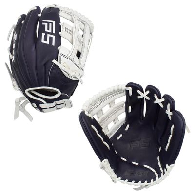 SSK FP5 Fastpitch Softball Glove  Infield - Outfield - Pitcher  11.5-11.75-12-12.25-12.5-12.75-13 Right & Left Hand Throw (Navy/White - H Web, 12" - Right Hand Throw)