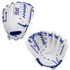 SSK FP5 Fastpitch Softball Glove Infield - Outfield - Pitcher 11.5-11.75-12-12.25-12.5-12.75-13 Right & Left Hand Throw (White/Royal - Laced Basket Web, 12.5" - Right Hand Throw)