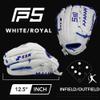 SSK FP5 Fastpitch Softball Glove Infield - Outfield - Pitcher 11.5-11.75-12-12.25-12.5-12.75-13 Right & Left Hand Throw (White/Royal - Laced Basket Web, 12.5" - Right Hand Throw) view 2