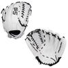 SSK FP5 Fastpitch Softball Glove  Infield - Outfield - Pitcher  11.5-11.75-12-12.25-12.5-12.75-13 Right & Left Hand Throw (White/Black - Laced Basket Web, 12.5" - Left Hand Throw)