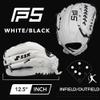 SSK FP5 Fastpitch Softball Glove  Infield - Outfield - Pitcher  11.5-11.75-12-12.25-12.5-12.75-13 Right & Left Hand Throw (White/Black - Laced Basket Web, 12.5" - Left Hand Throw) view 2