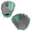SSK FP5 Fastpitch Softball Glove  Infield - Outfield - Pitcher  11.5-11.75-12-12.25-12.5-12.75-13 Right & Left Hand Throw (Grey/Mint - Laced Basket Web, 12" - Left Hand Throw) view 1