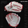SSK FP5 Fastpitch Softball Glove Infield - Outfield - Pitcher 11.5-11.75-12-12.25-12.5-12.75-13 Right & Left Hand Throw (White/Red- Laced Basket Web, 12.5" - Right Hand Throw) view 3