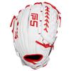 SSK FP5 Fastpitch Softball Glove Infield - Outfield - Pitcher 11.5-11.75-12-12.25-12.5-12.75-13 Right & Left Hand Throw (White/Red- Laced Basket Web, 12.5" - Right Hand Throw) view 4
