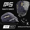SSK FP5 Fastpitch Softball Glove  Infield - Outfield - Pitcher  11.5-11.75-12-12.25-12.5-12.75-13 Right & Left Hand Throw (Navy/Grey-Basket Web, 12.5" - Right Hand Throw) view 2