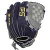 SSK FP5 Fastpitch Softball Glove  Infield - Outfield - Pitcher  11.5-11.75-12-12.25-12.5-12.75-13 Right & Left Hand Throw (Navy/Grey-Basket Web, 12.5" - Right Hand Throw) view 4