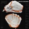 SSK FP5 Fastpitch Softball Glove  Infield - Outfield - Pitcher  11.5-11.75-12-12.25-12.5-12.75-13 Right & Left Hand Throw (White/Orange - Basket Web, 12.25" - Right Hand Throw) view 3
