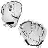 SSK FP5 Fastpitch Softball Glove  Infield - Outfield - Pitcher  11.5-11.75-12-12.25-12.5-12.75-13 Right & Left Hand Throw (White/Black - Basket Web, 12" - Left Hand Throw)