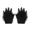 Adult Halloween Gorilla Gloves Animal Costume Paws Cosplay Faux Fur Plush Hairy Claw Hands Monster Costume Accessory 1 Pairs view 1