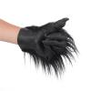 Adult Halloween Gorilla Gloves Animal Costume Paws Cosplay Faux Fur Plush Hairy Claw Hands Monster Costume Accessory 1 Pairs view 4